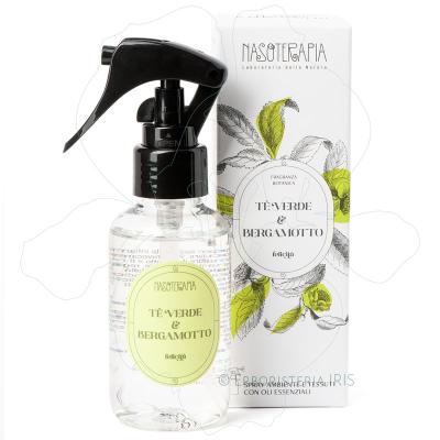 felicita fragranza botanica te verde bergmotto spray ambienti tessuti con oli essenziali nasoterapia iriserboristeria 800x800