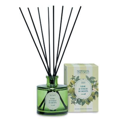 Diffusore bastoncini essenze profumate ambiente nasoterapia lime foglie menta 800x800