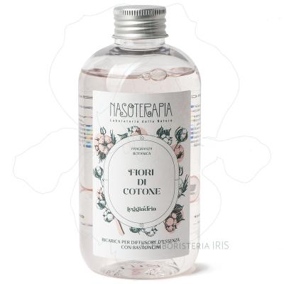 fiori di cotone leggiadria ricarica fragranza botanica per diffusore di essenza con bastoncini nasoterapia iriserboristeria 800x800