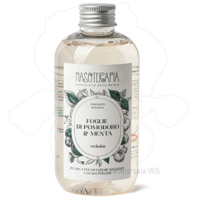foglie di pomodoro e menta vivacita ricarica fragranza botanica per diffusore di essenza con bastoncini nasoterapia iriserboristeria 800x800