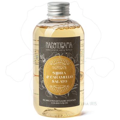 mirra caramello salato ricarica fragranza botanica per diffusore di essenza con bastoncini nasoterapia iriserboristeria 800x800
