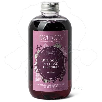 uve dolci e legno di cedro vivacita ricarica fragranza botanica per diffusore di essenza con bastoncini nasoterapia iriserboristeria 800x800