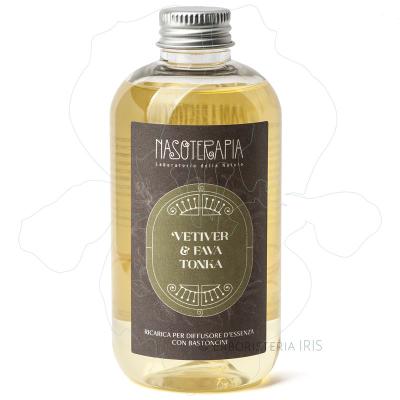 vetiver fava tonka ricarica fragranza botanica per diffusore di essenza con bastoncini nasoterapia iriserboristeria 800x800