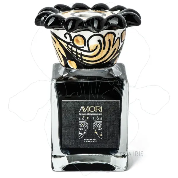 lavica collare corona ceramica di caltagirone amori diffusori fragranze essenze ambiente iriserboristeria 800x800