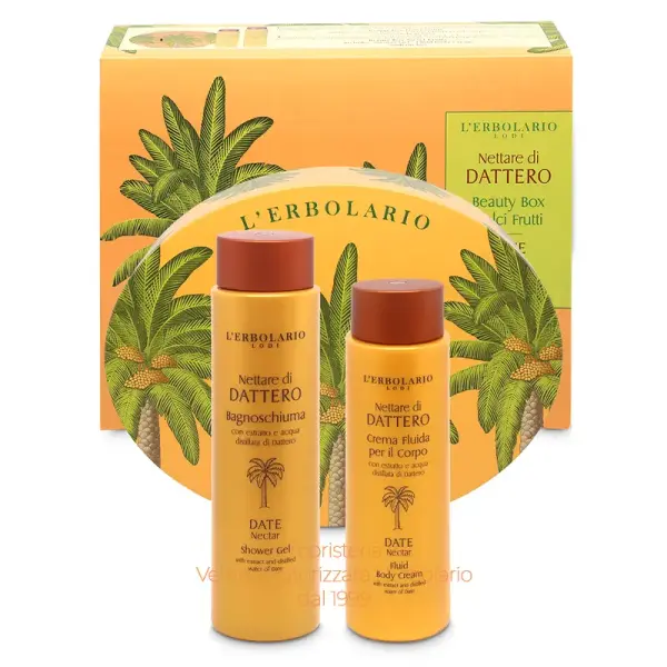 beauty box latta dolci frutti linea nettare di dattero erbolario iriserboristeria