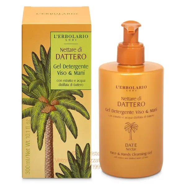 gel detergente viso mani linea nettare di dattero erbolario iriserboristeria