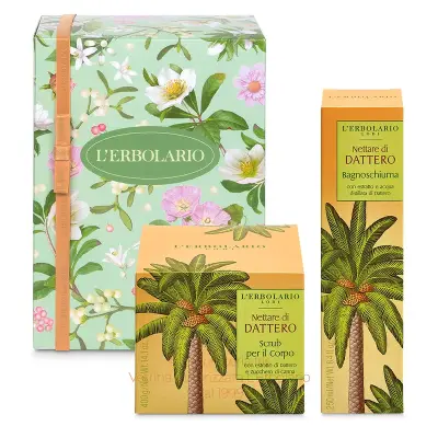 confezione regalo duo scrub linea nettare di dattero erbolario iriserboristeria