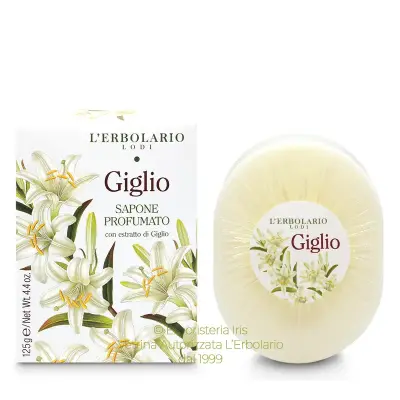 sapone profumato linea giglio erbolario iriserboristeria